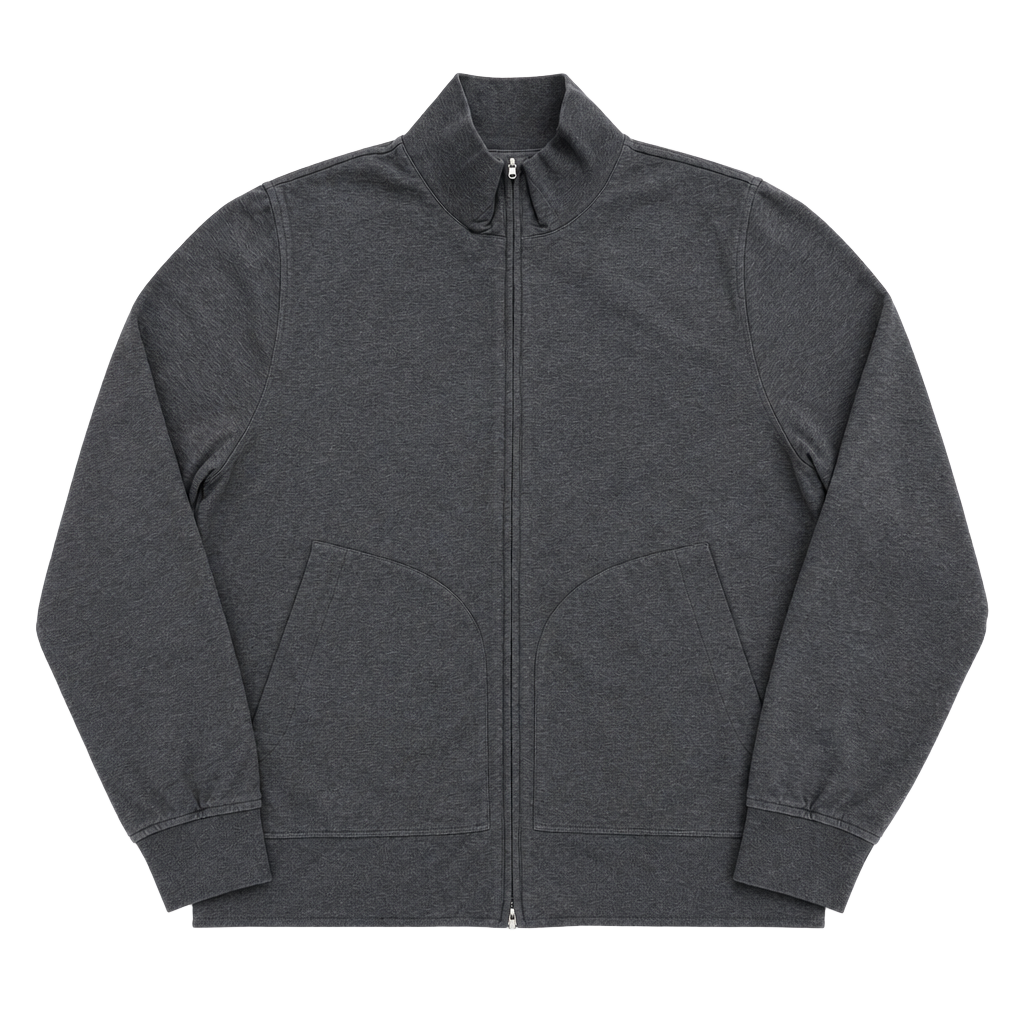 Brunello Cucinelli Reversible Full-Zip Bomber Jacket in Gray and Tan Size L 1