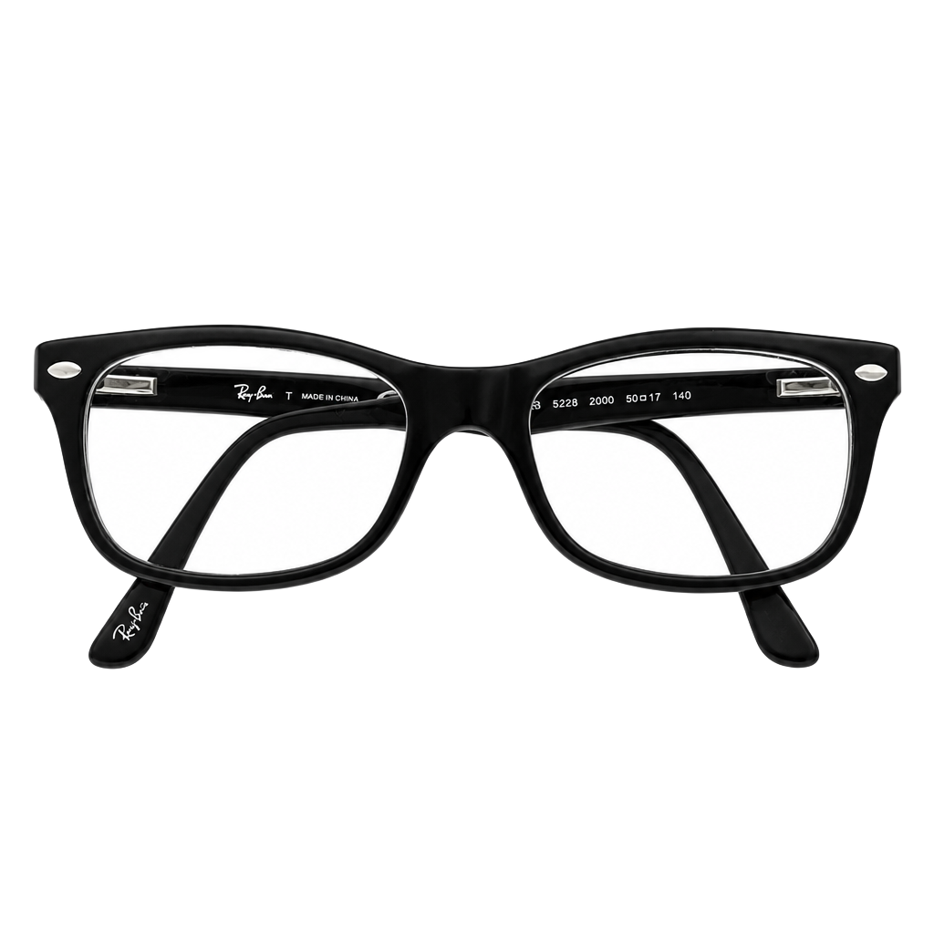 Ray-Ban RB 5228 2000 50-17-140 Polished Black Eyeglasses 1