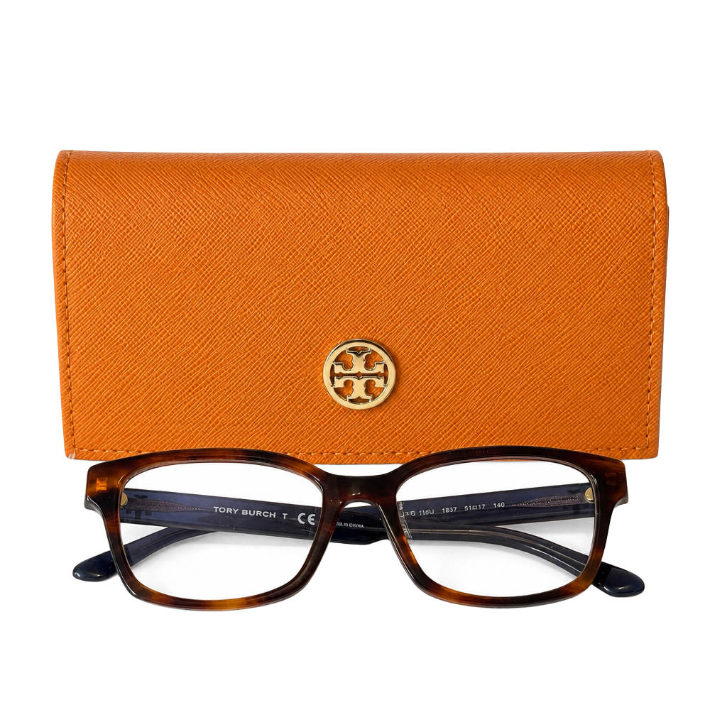 Tory Burch TY 2116U Tortoise and Blue Eyeglasses Frames with Case 1