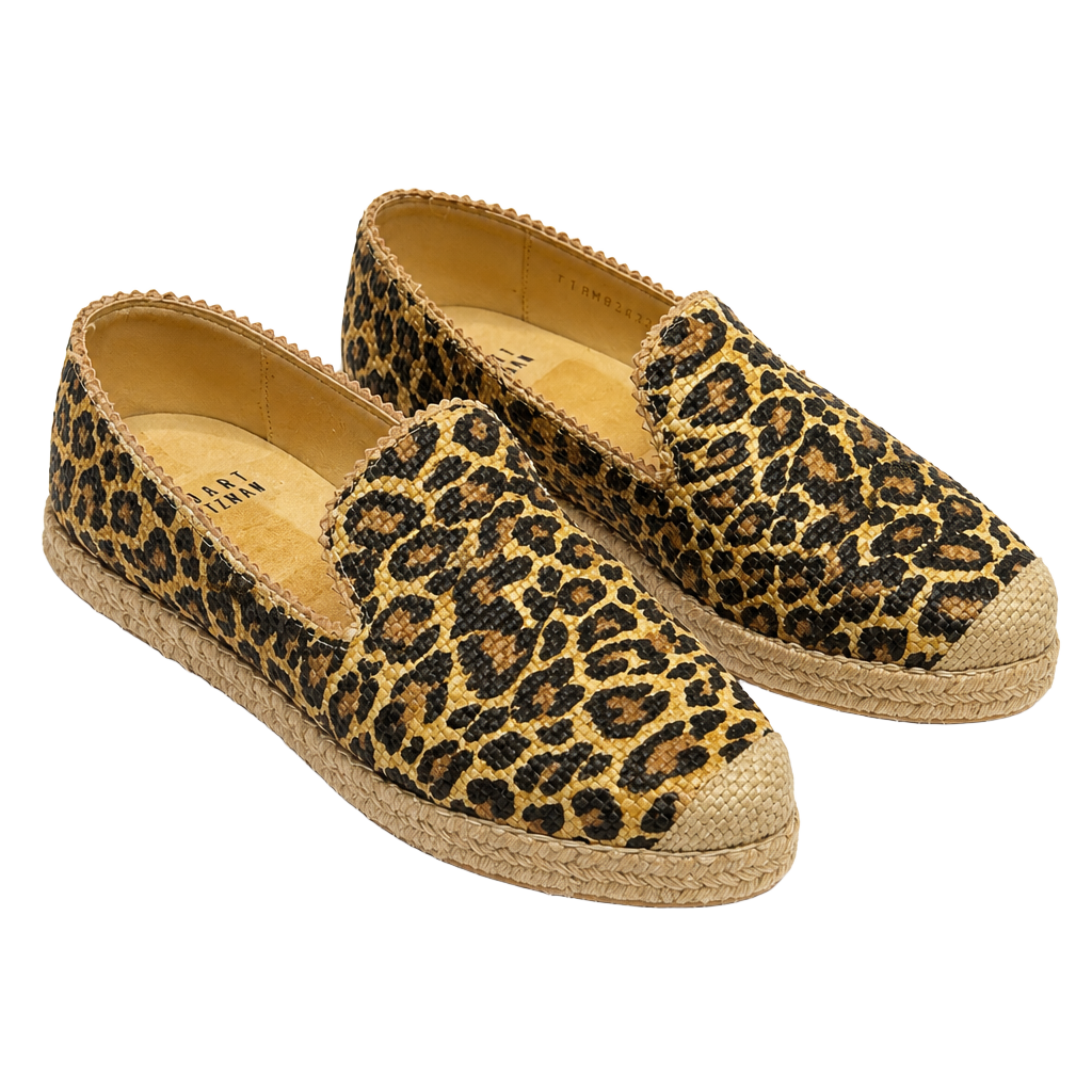 Stuart Weitzman Leopard Print Espadrille Flats Size 7.5M 1