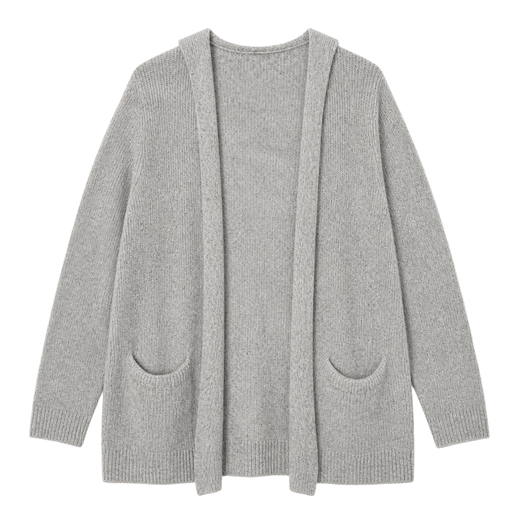 GAP Women's Gray Marl Hooded Cardigan Duster Sweater - Size Medium Tall 1