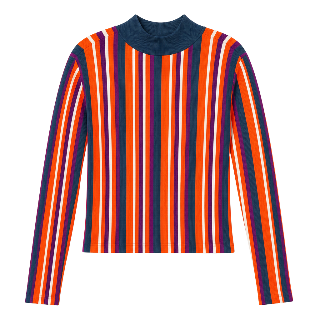 Victor Glemaud x Target Striped Mock Neck Pullover Sweater 1