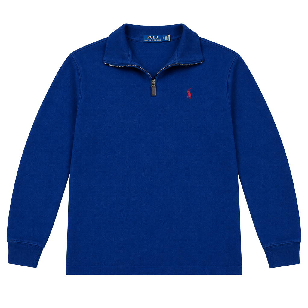 Polo Ralph Lauren Quarter Zip Pullover Mens XL Blue Red Pony Sweatshirt 1