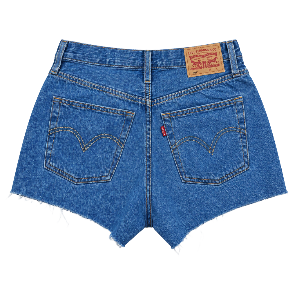 Levi's 501 High Rise Cutoff Denim Shorts W27 Distressed Raw Hem NWT Y2K 1