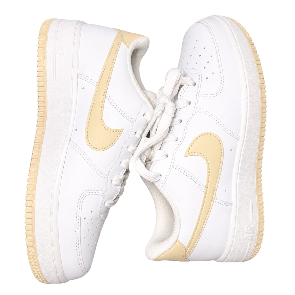 Nike Air Force 1 GS “White / White / Light Khaki 1