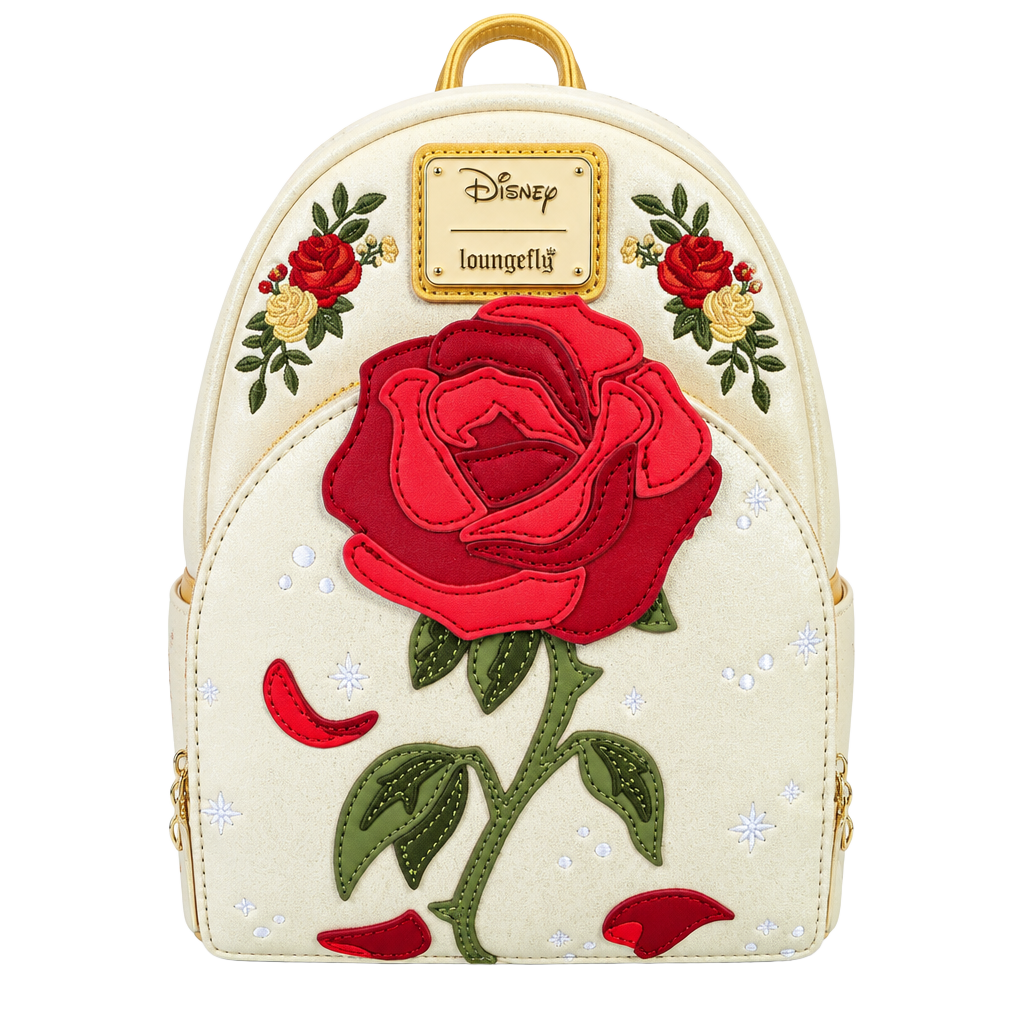 Loungefly Disney Beauty and the Beast Enchanted Rose Shimmer Mini Backpack 1