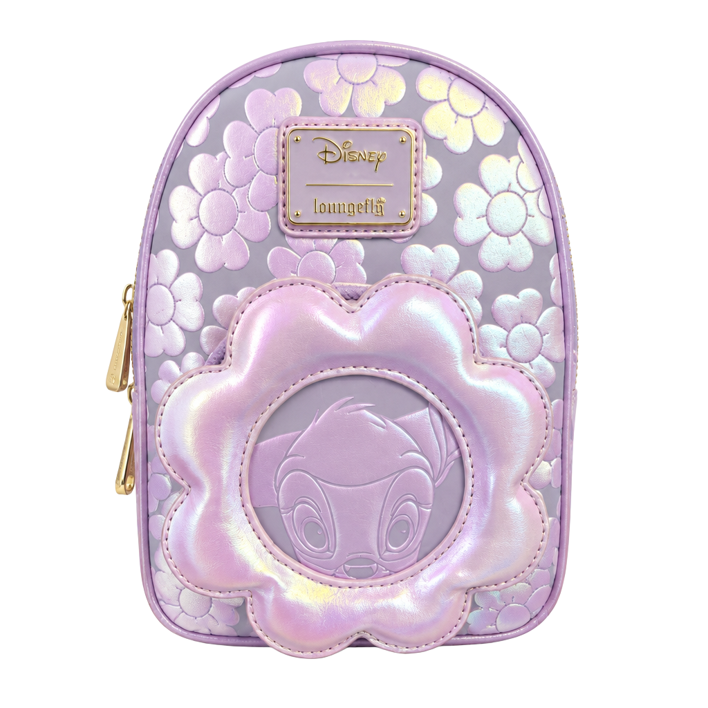Loungefly Disney Bambi Iridescent Floral Convertible Mini Backpack 1