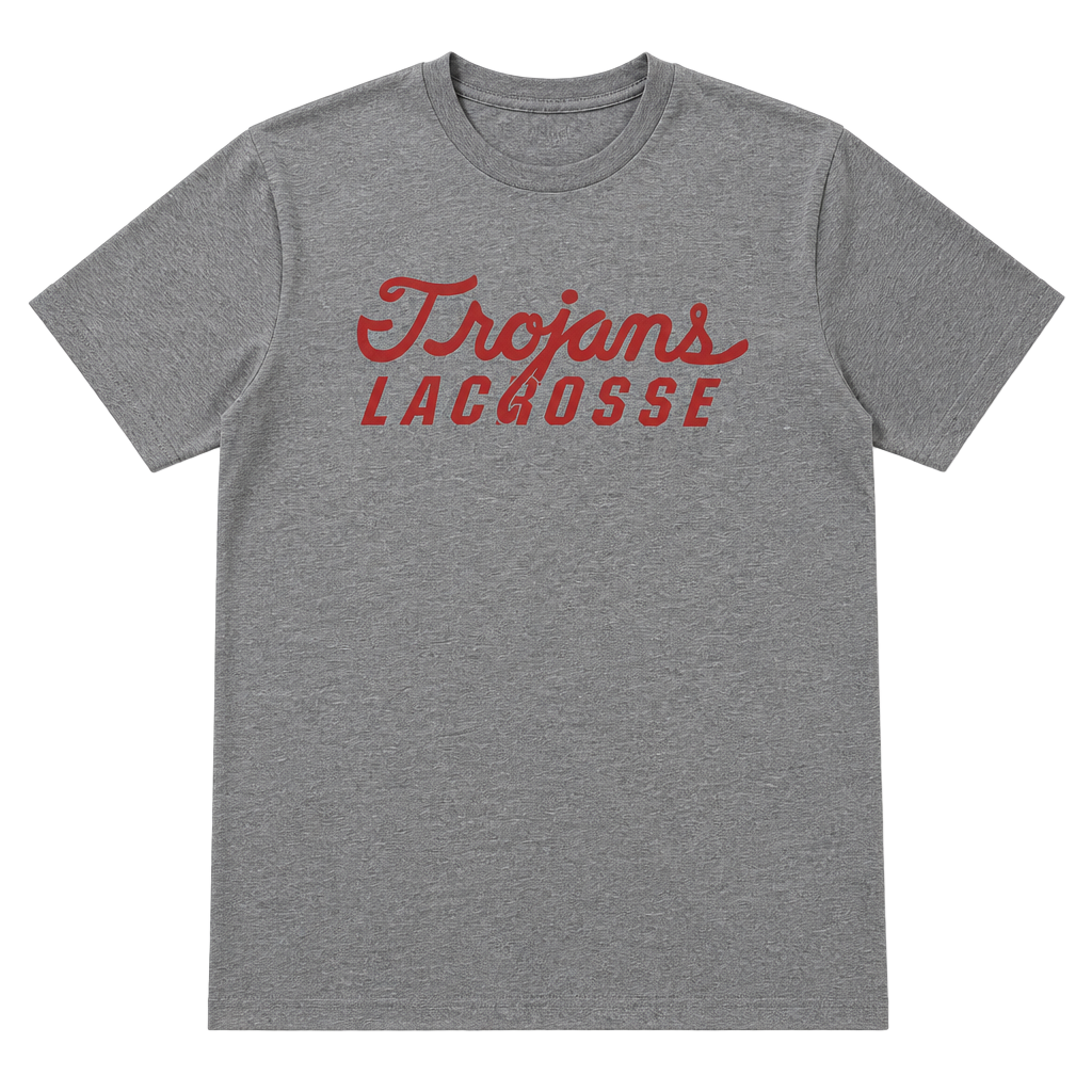 Nike Men's USC Trojans Lacrosse Athletic Cut Grey Graphic T-Shirt Medium 1
