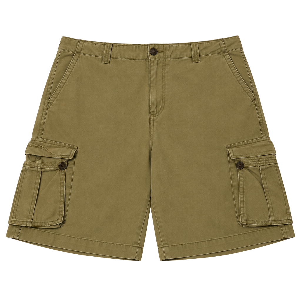 Aeropostale Cargo Shorts Size 38 Tan Cotton Button Fly Pockets 1