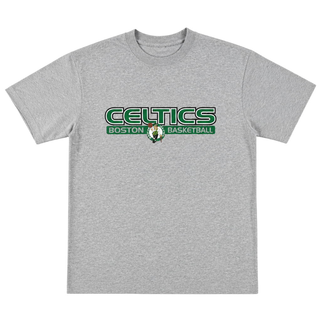 Vintage Official NBA Merchandise Boston Celtics Basketball Graphic Gray T-Shirt Size L 1