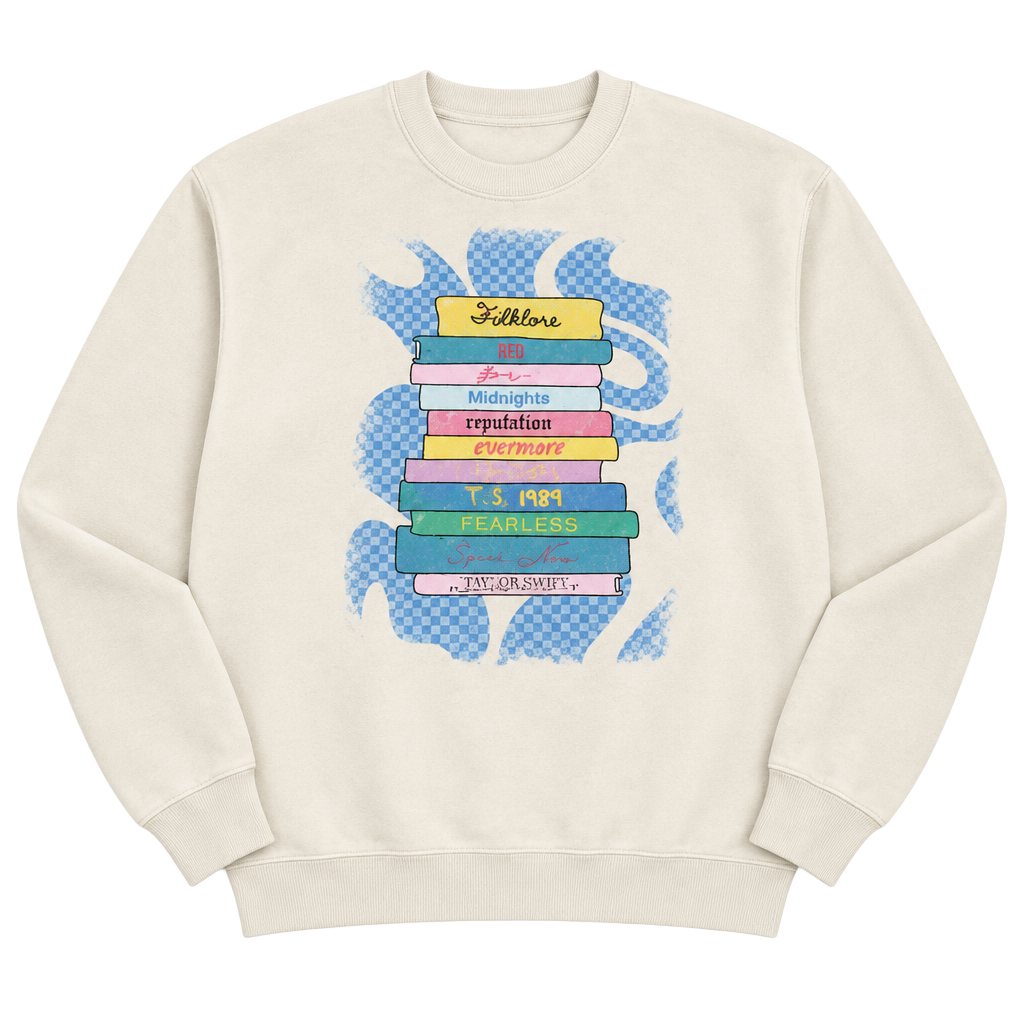 Gildan Eras Tour Books Stack Sweatshirt Size M Youth 1