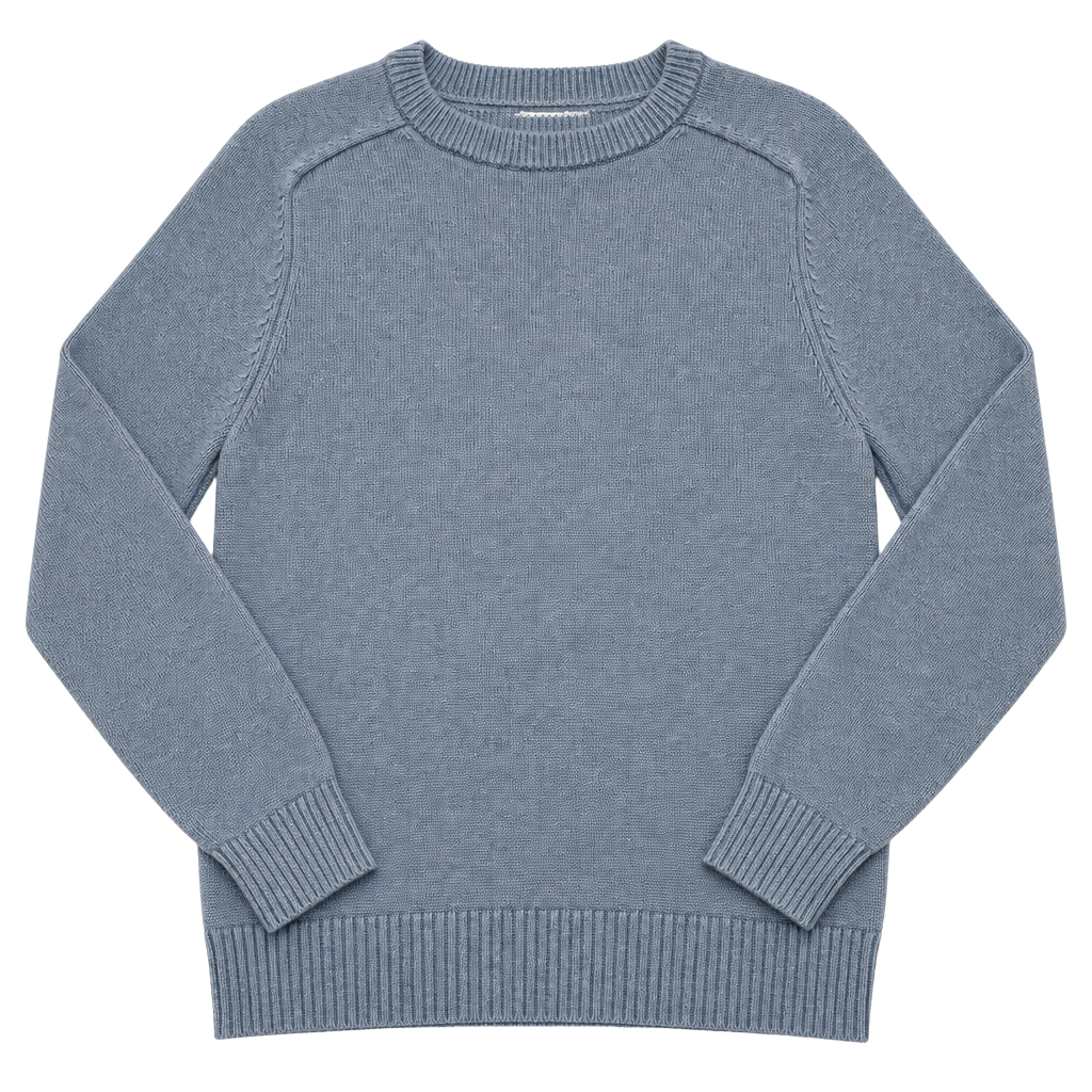 J.Crew Knit for J.Crew Cotton Sweater Size M Blue Crewneck Pullover 1
