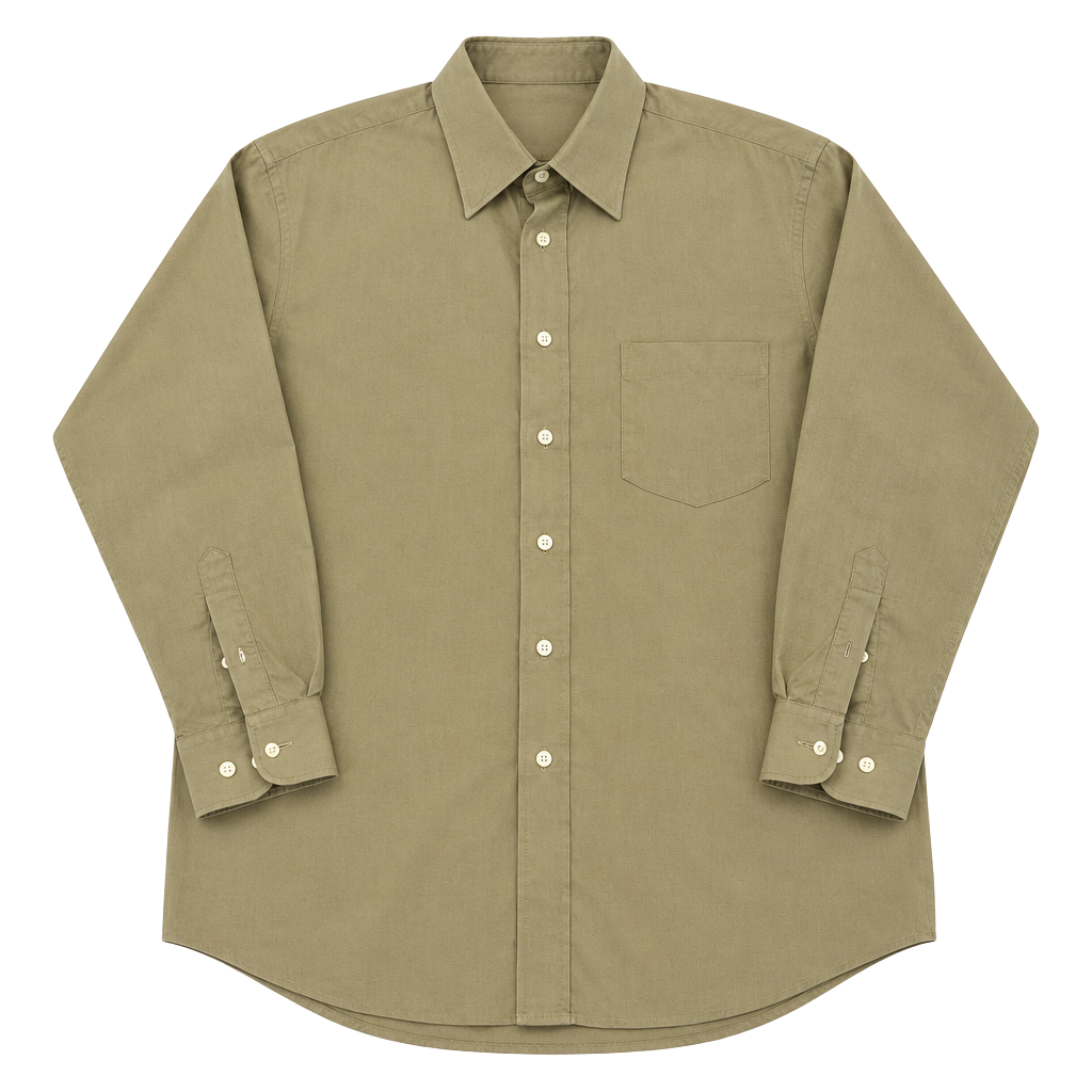 Balmain Paris Long Sleeve Dress Shirt Size 15.5 32/33 Tan 1