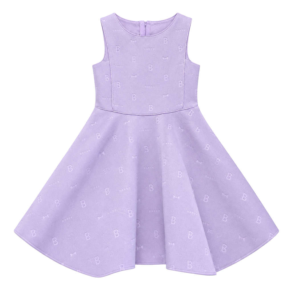 Baker By Ted Baker Embossed Scuba Dress Size 10yrs Lilac Purple 1