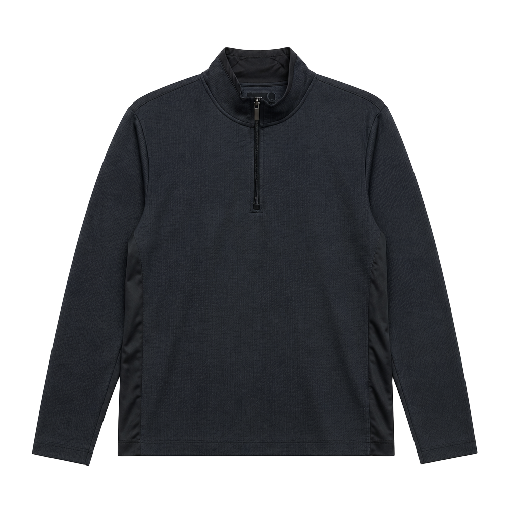Quieti Performance Quarter-Zip Pullover Black 1