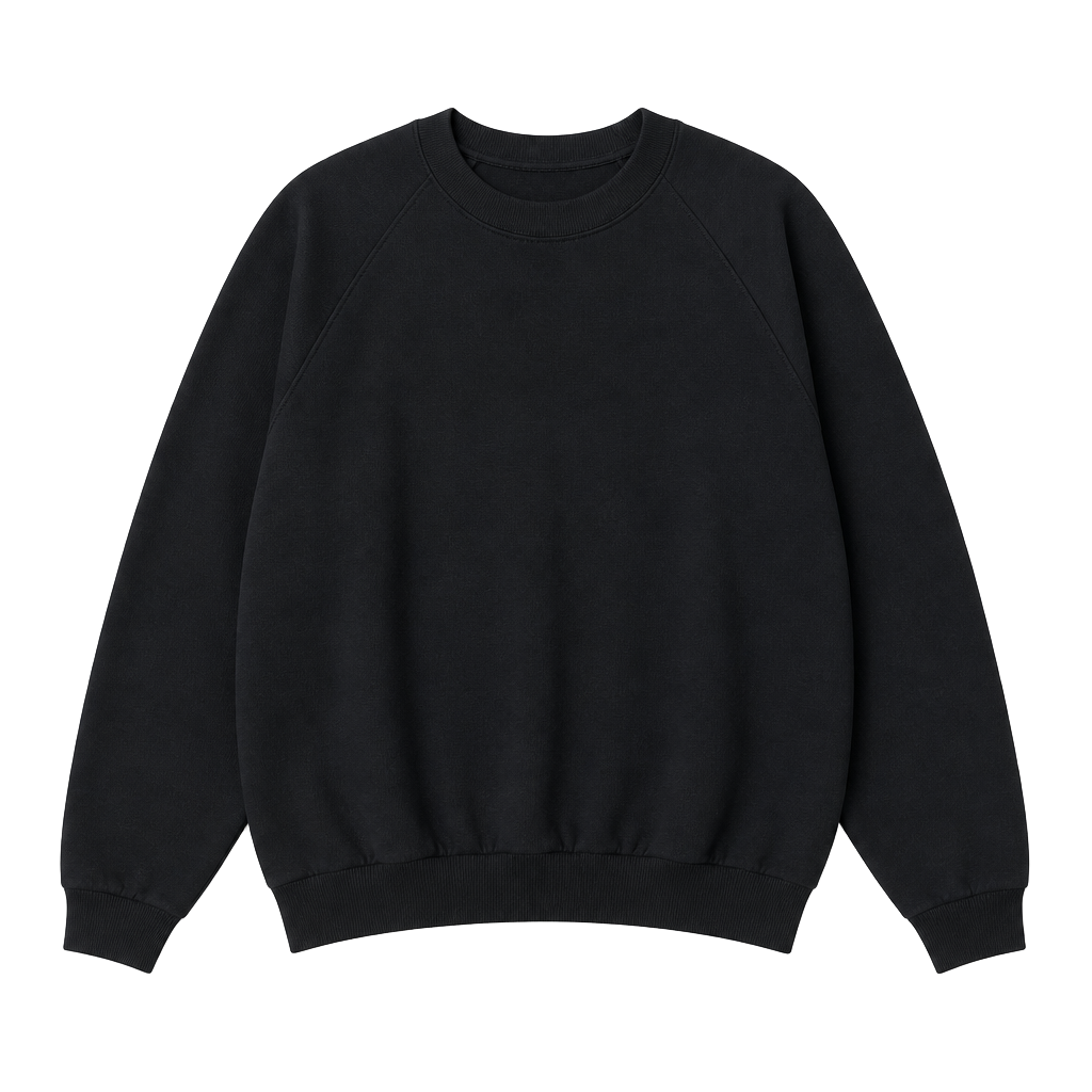 Black Blank Fruit Of The Loom Sweatshirt 1