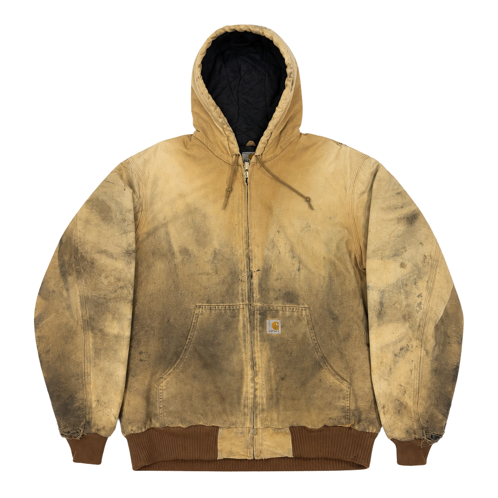 Carhartt J130 Hooded Work Jacket Faded Brown 1