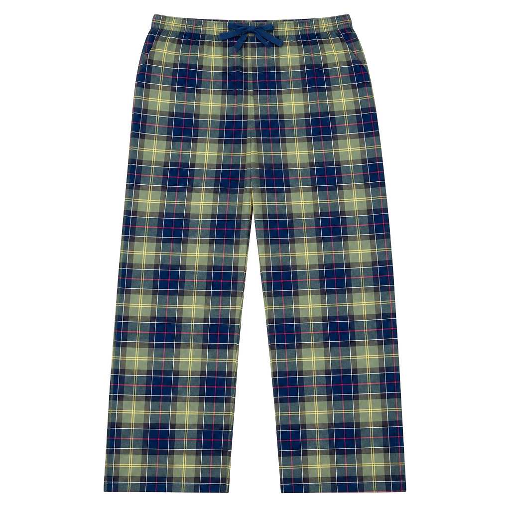 Barbour Glenn Tartan Pajama Pants Size XL Green Plaid Lounge Sleepwear 1