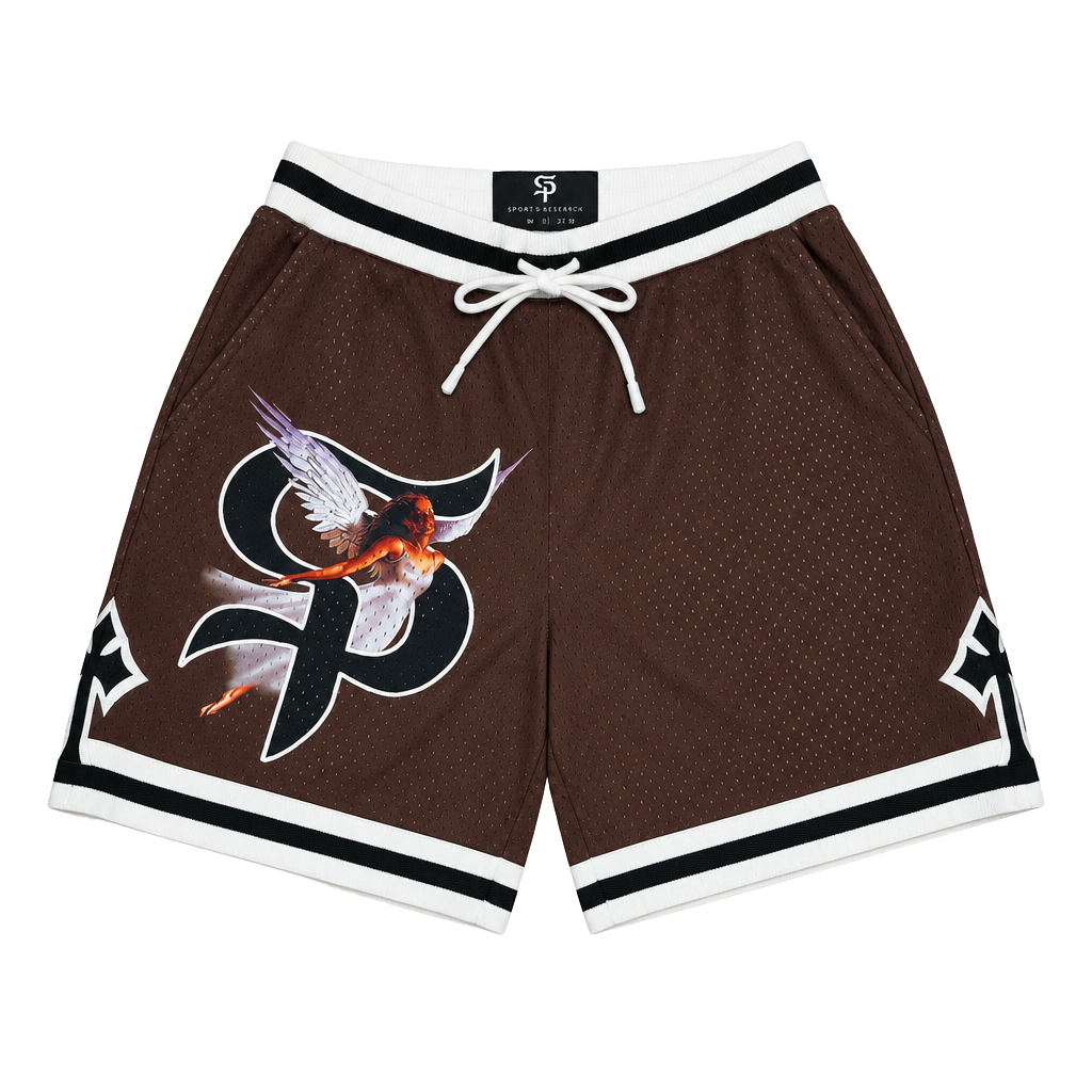 Saint Potential Mocha League Shorts Size XS Brown Mesh Streetwear 1