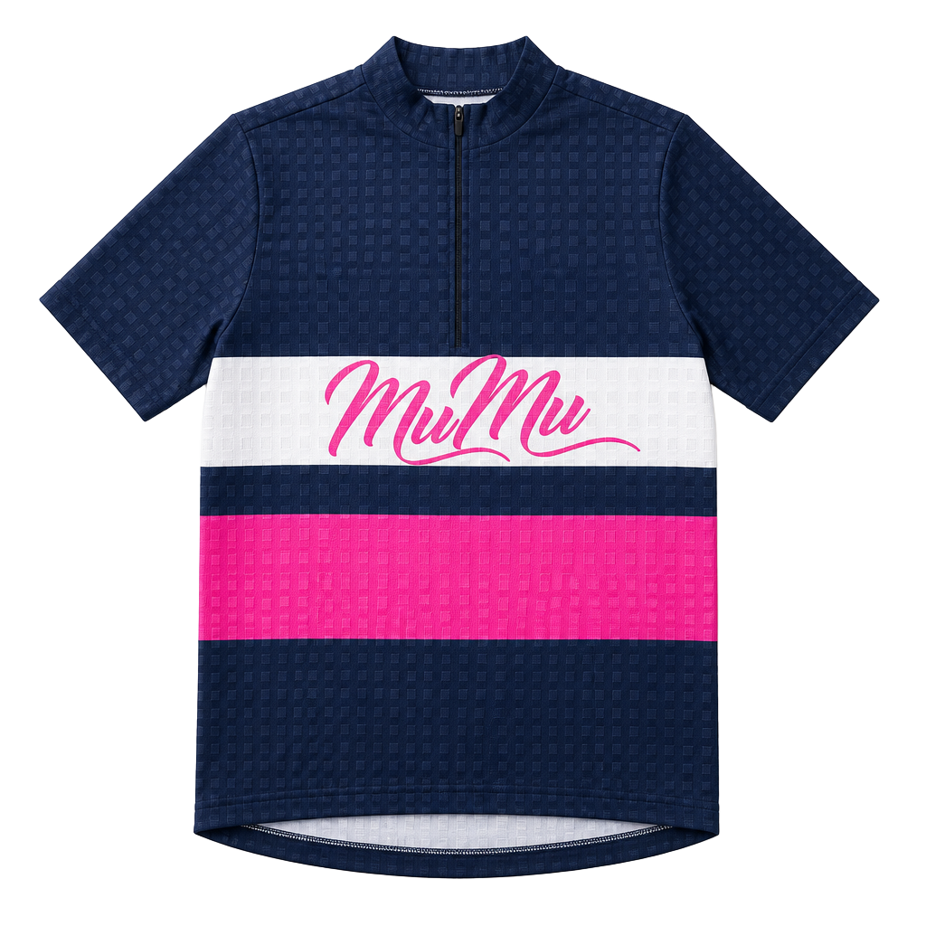 Mumu Apparel Elite Classic Cycling Jersey Navy/Pink Women's Size M 1