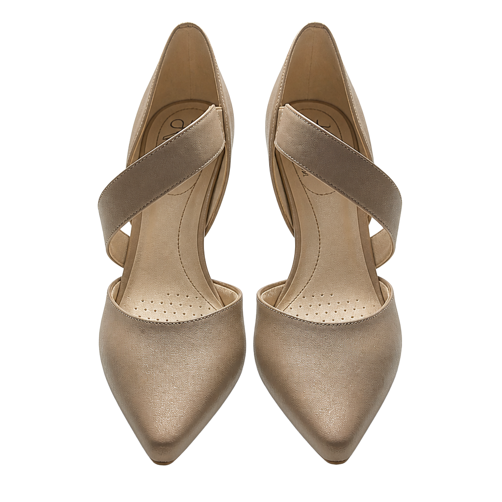 LifeStride Suki Soft System Asymmetric Strap Pumps Taupe 1