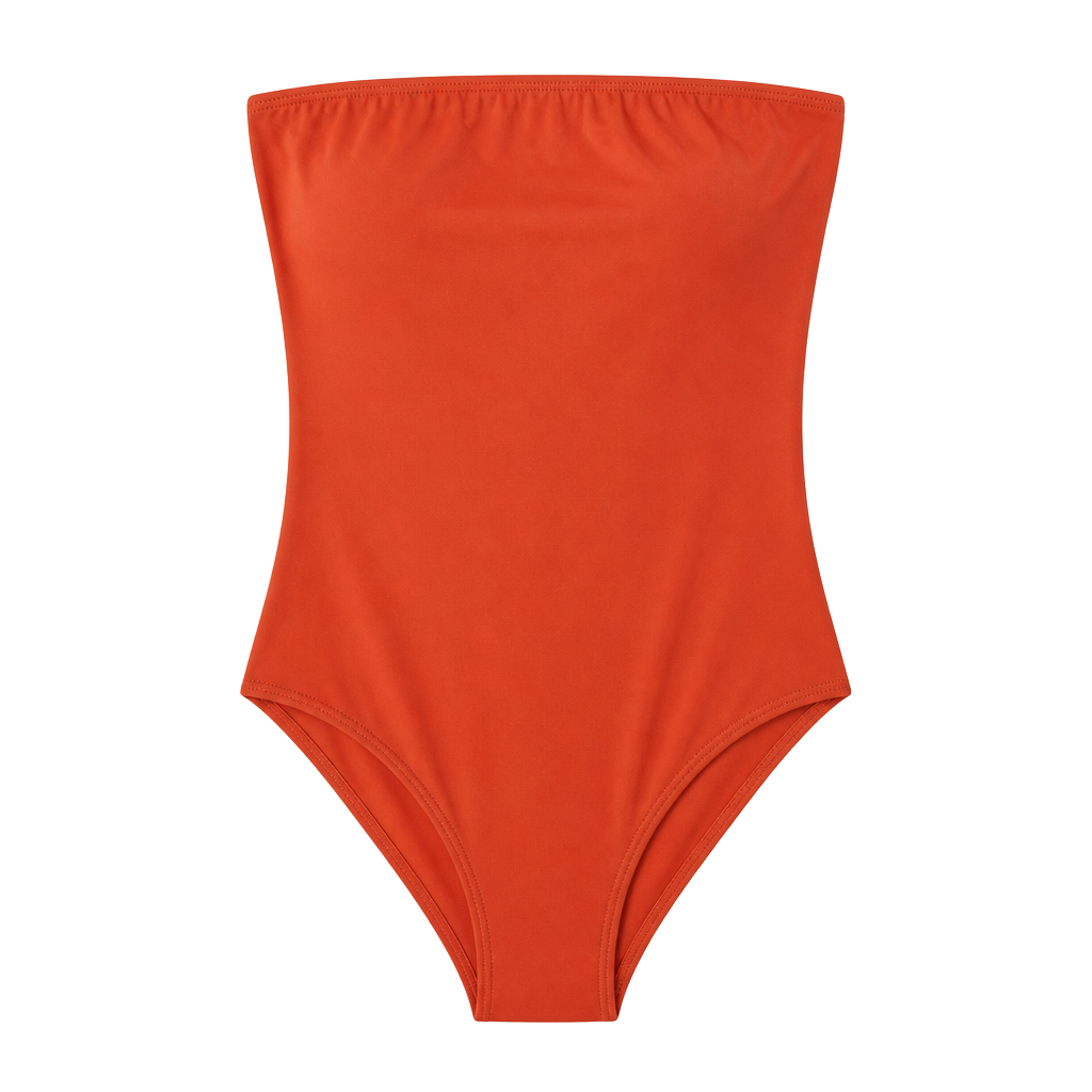 Fashion Nova Strapless Seamless Scoop Neck Bodysuit - Terracotta 1