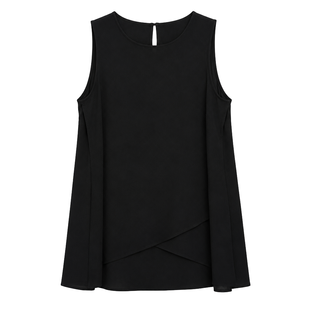 J.Jill Wearever Collection Tank Top Size L Black Asymmetrical 1