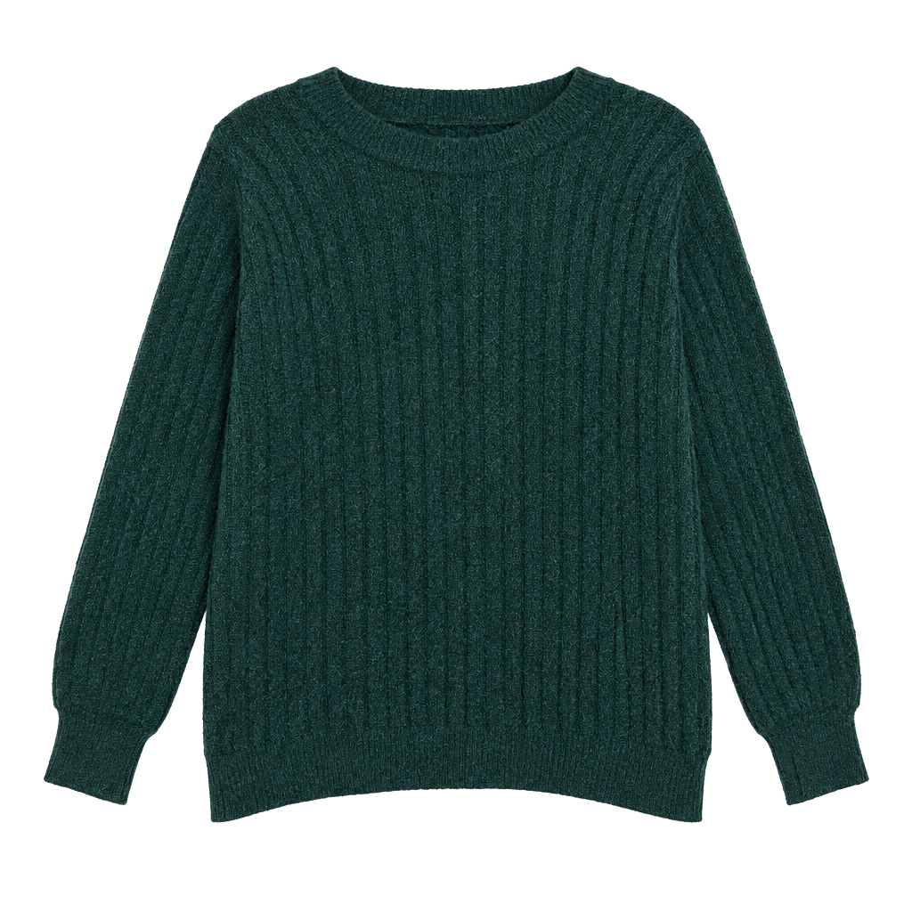 Aerie Ribbed Pullover Sweater Size XS/TP Green Fuzzy 1