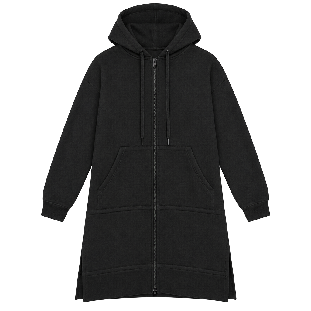 Athleta Tenacity Duster Size S Black Full Zip Hooded Sweatshirt 1