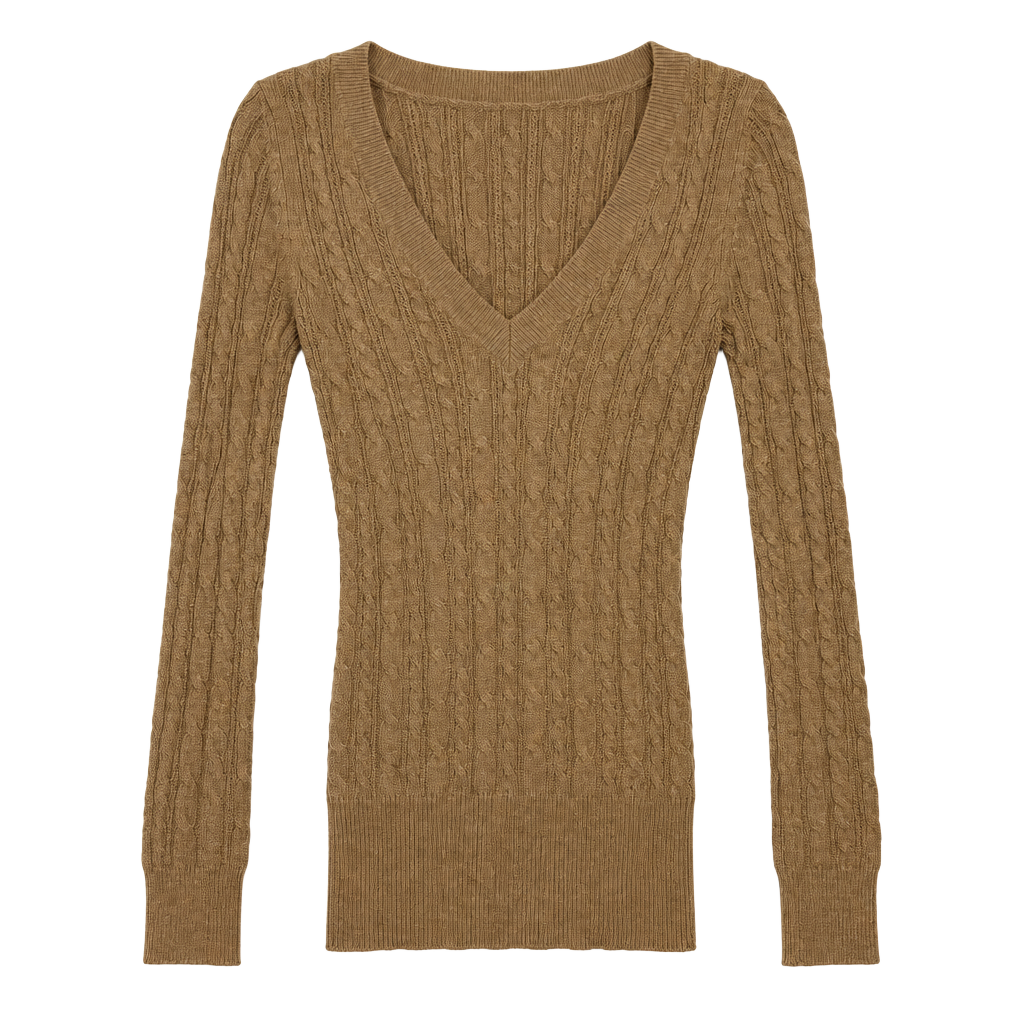 American Eagle Outfitters Cable Knit V Neck Sweater Size M 1