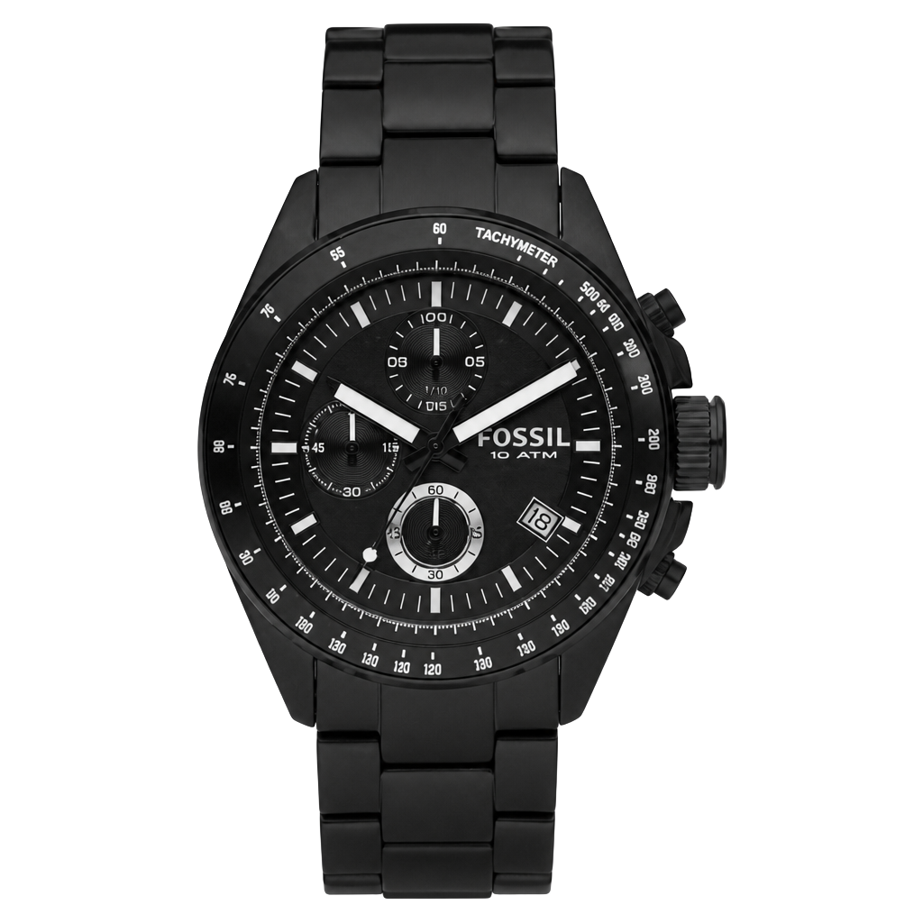 Fossil Decker CH2601 Black IP Chronograph Watch 1
