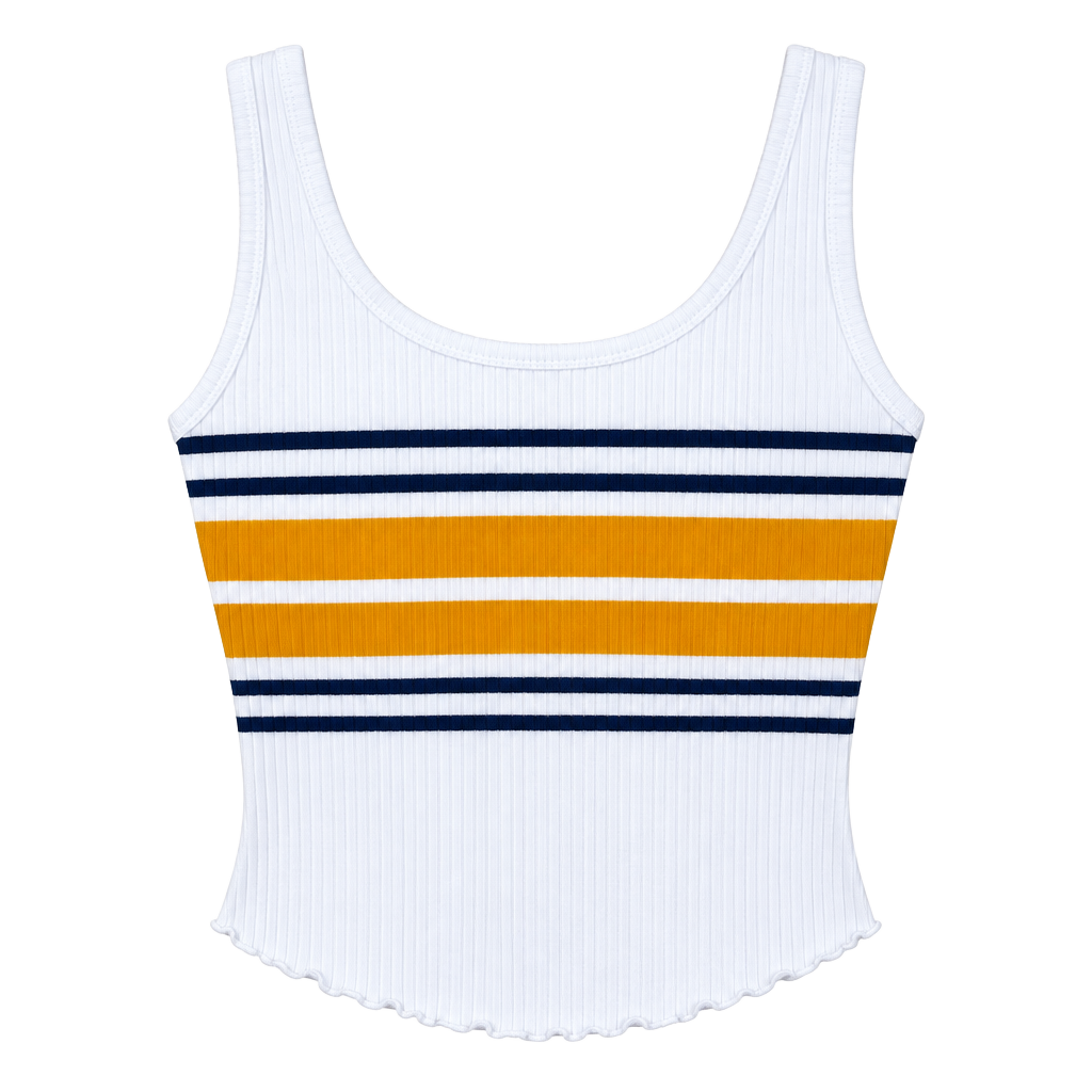 PS Basics by Pacsun Tank Top Size S Striped Ribbed Crop 1