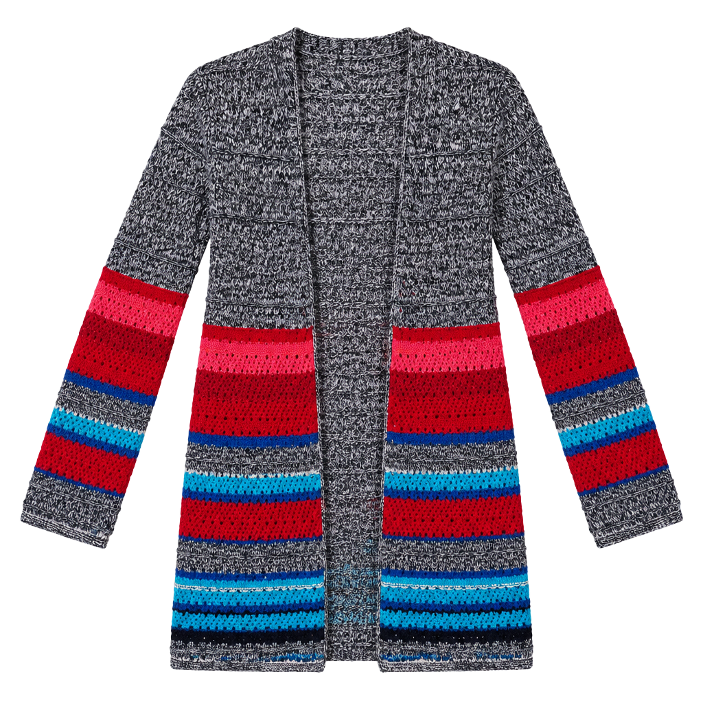 Cottagecore YA Los Angeles Open Front Cardigan Sweater Crochet 1