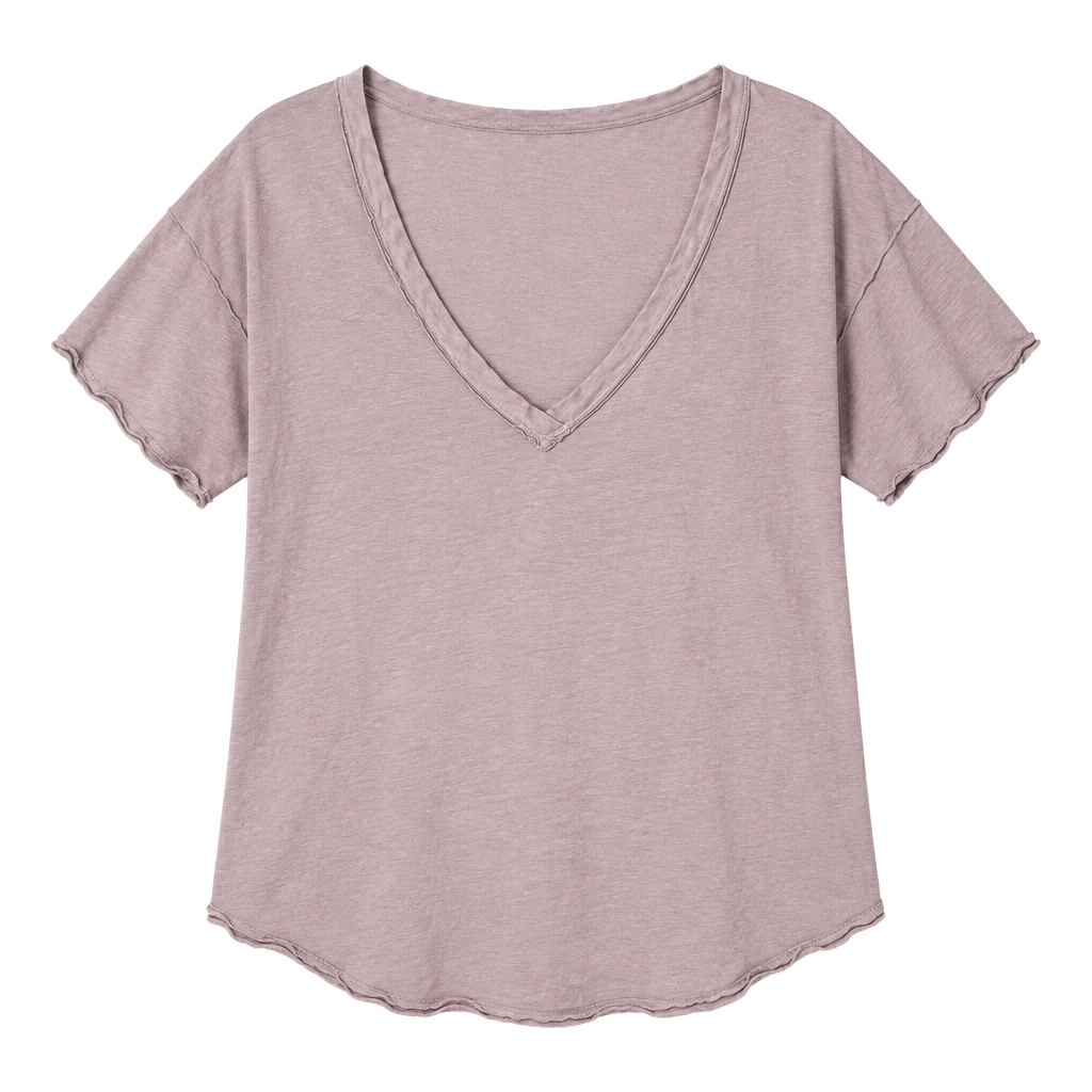 We The Free Nina V-Neck Tee Size S cashmere color Short Sleeve 1