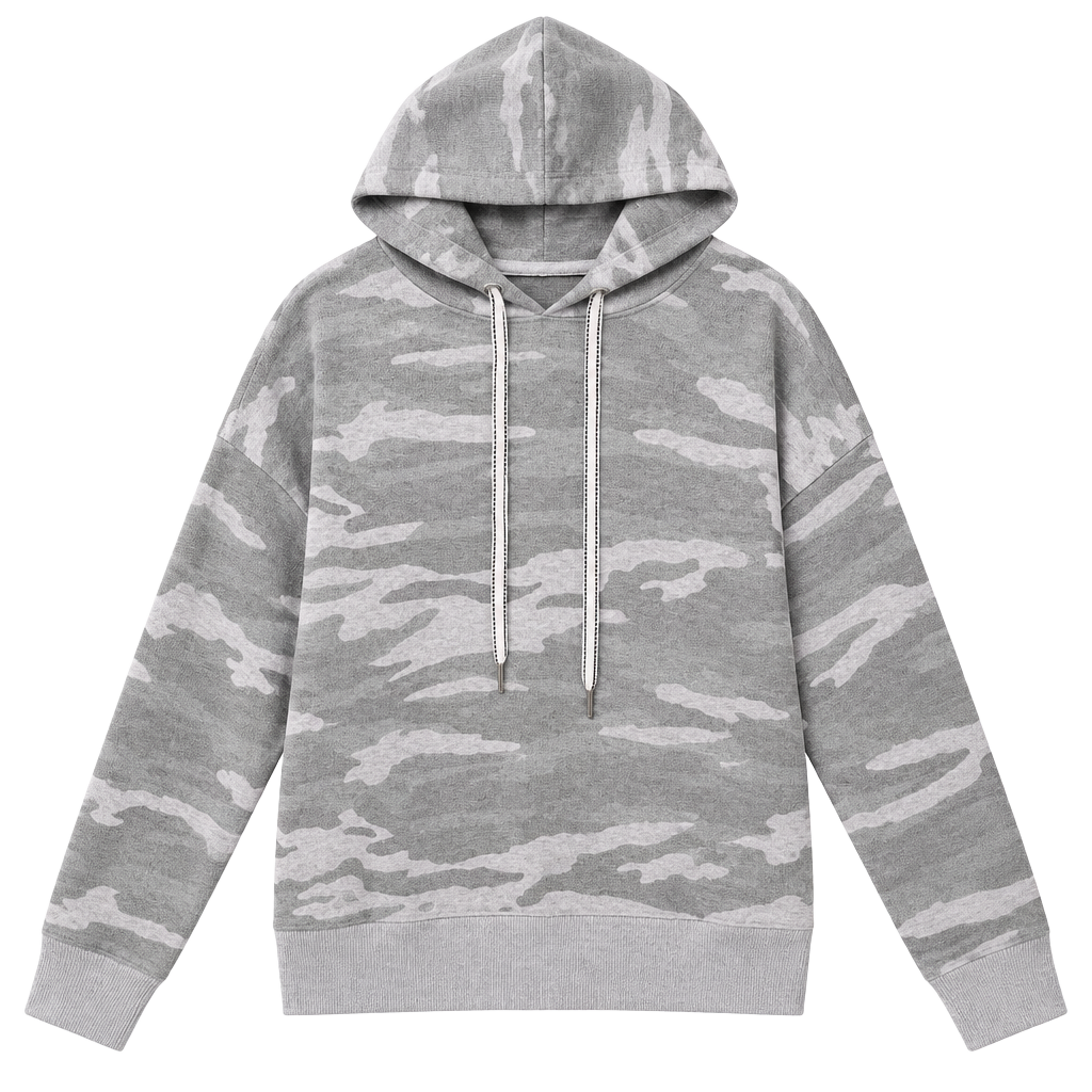 Aerie Camo Oversized Hoodie Size XS Gray Green Pullover Sweatshirt 1