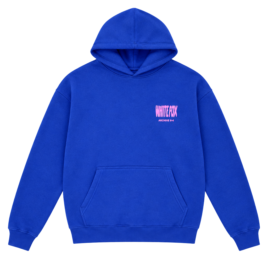 White Fox Archive 6.0 Malibu Blue Pink Oversize hoodie 1