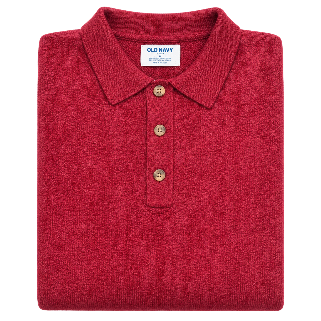 Old Navy SoSoft Cropped Polo Sweater Size XL Red 1