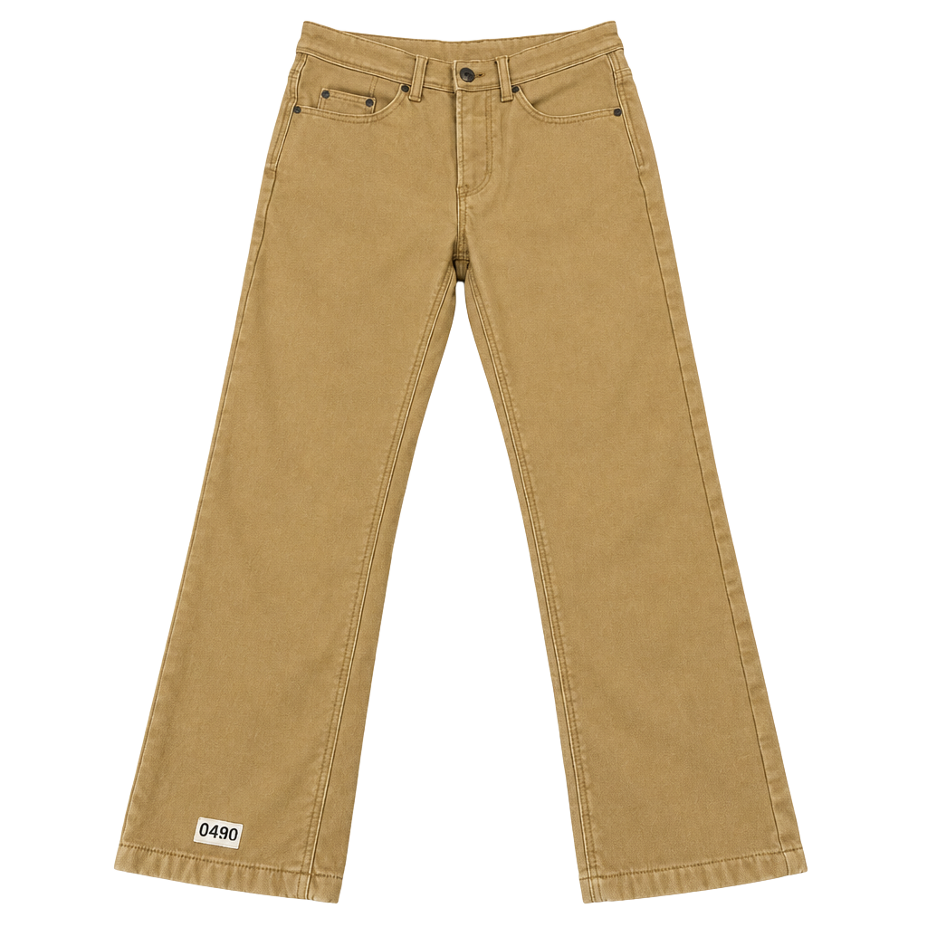 CAT Work Pants Size 30/30 Brown Cotton Blend Fleece Lined 1
