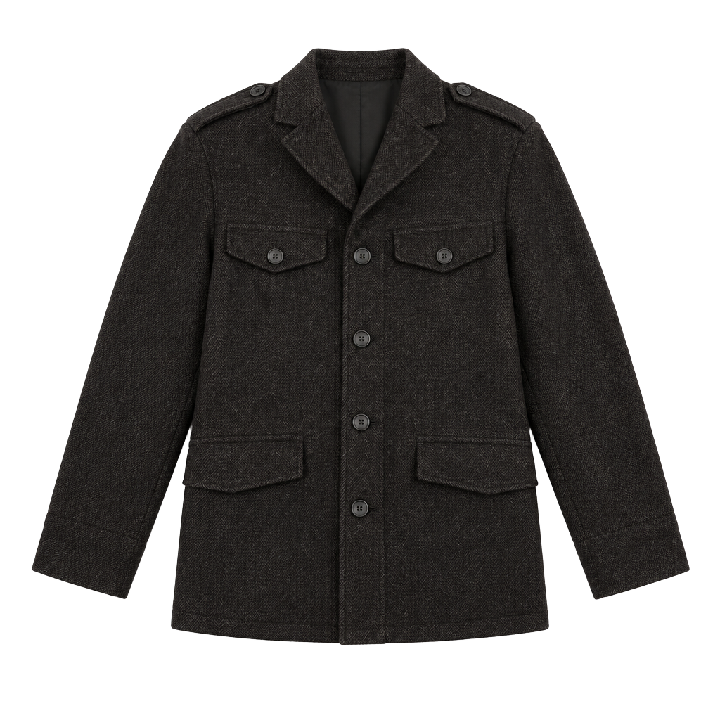 Banana Republic Wool Field Jacket Size S Charcoal Grey 1