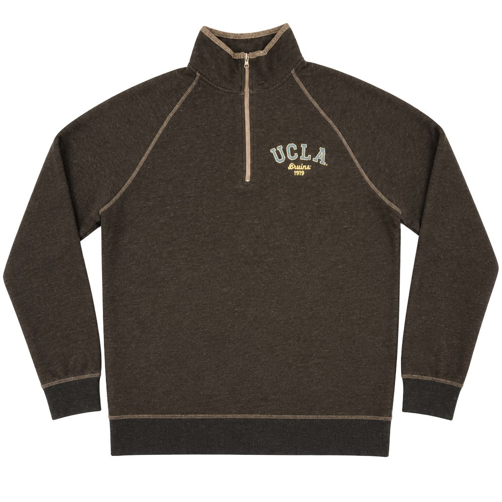 CAMPUSCREW UCLA Bruins 1919 Quarter Zip Charcoal Sweatshirt Size L 1