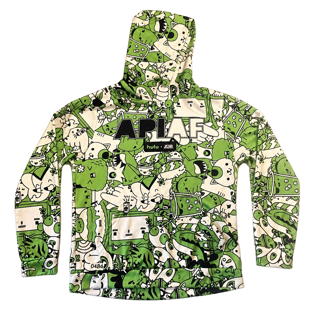 APIAF Hulu x Jasper Hoodie Green White All Over Print 1