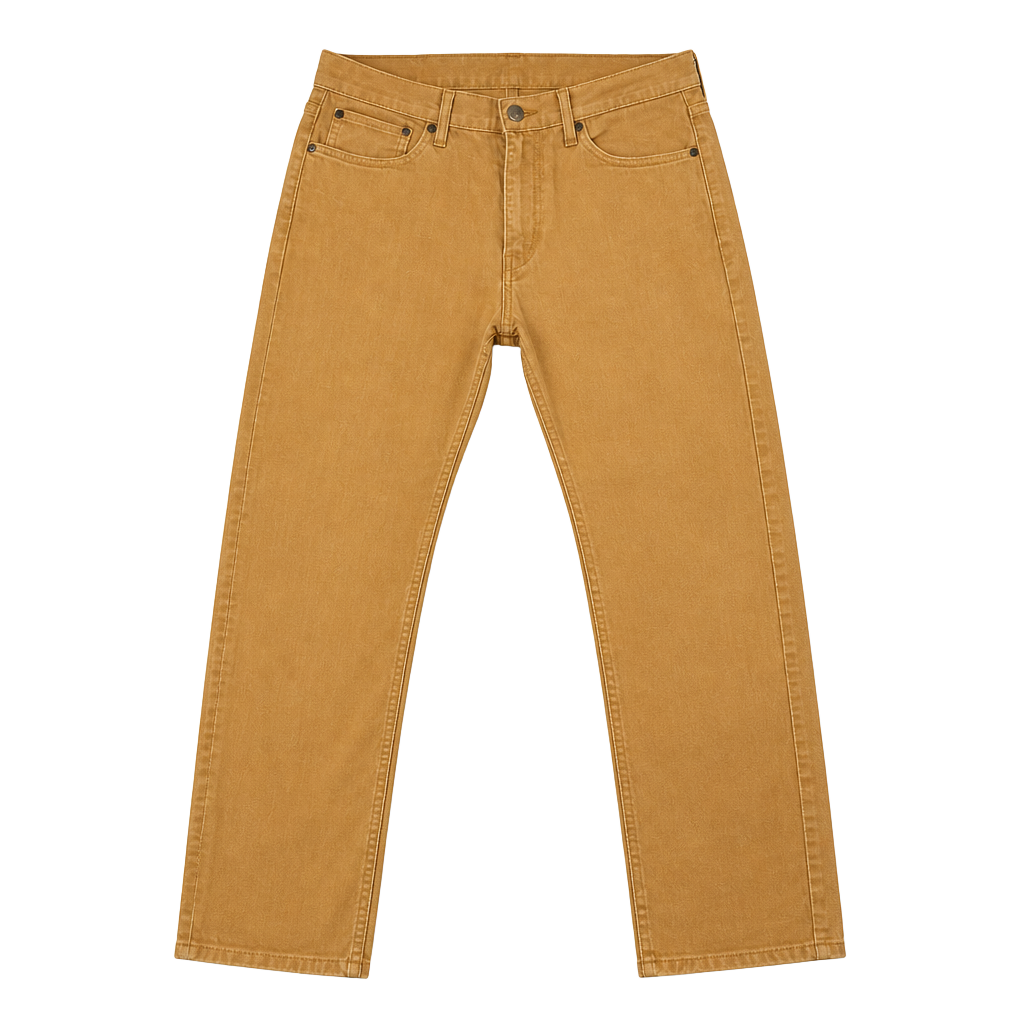Levi's Brown Twill 5-Pocket Straight Jeans 1