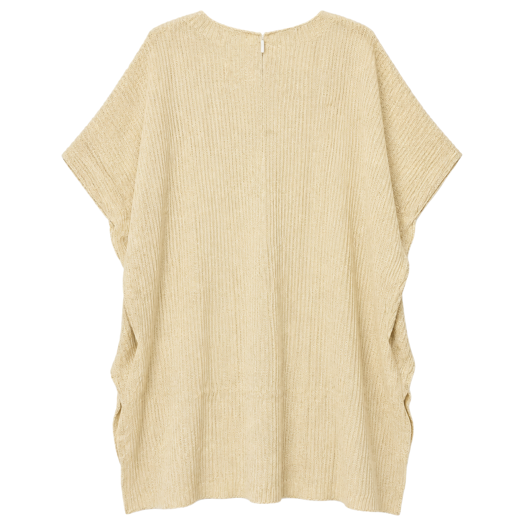 SHEWIN Knit Sweater Poncho Size 2XL Beige Oversized Pullover Top 1