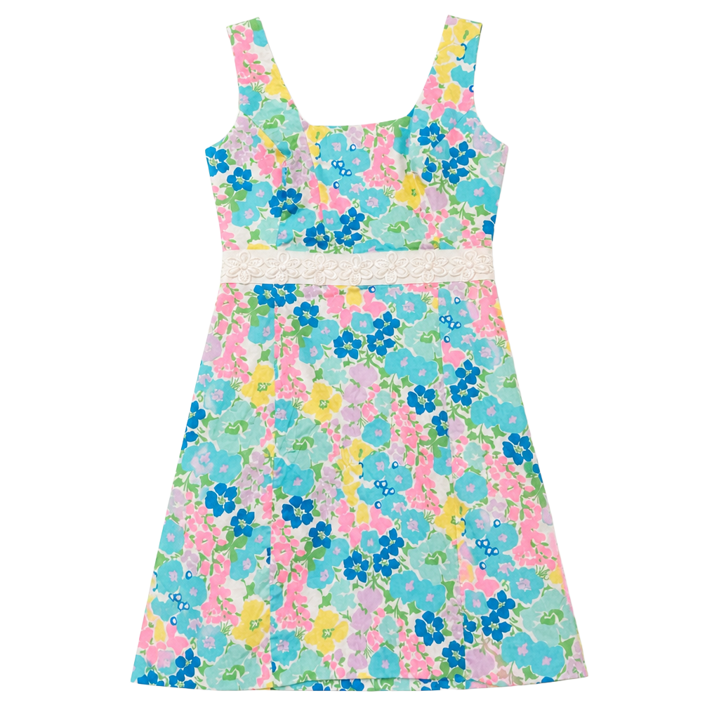 Lilly Pulitzer Dress Size 8 Floral Beaded 1