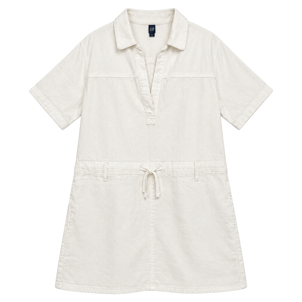 Universal Thread Denim Mini Dress Size XXL White Short Sleeve Dress 1