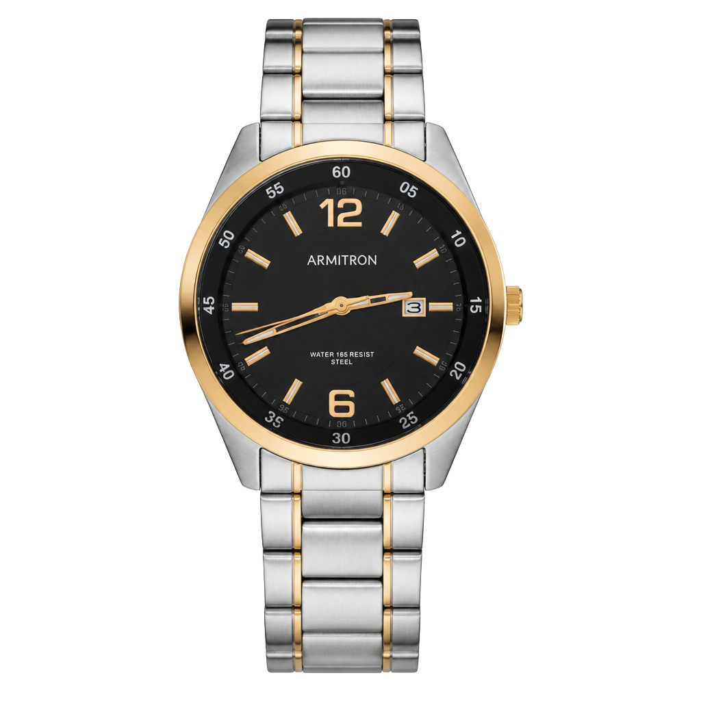 Armitron Men's Two-Tone Black Dial Quartz Watch 20/5393TT 1