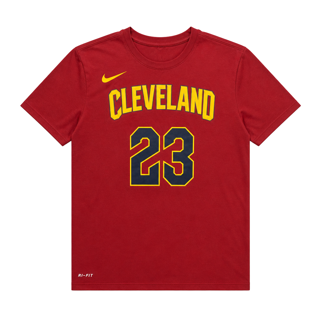 Nike NBA LeBron James Cleveland Cavaliers #23 Red Dri-Fit T-Shirt Medium 1