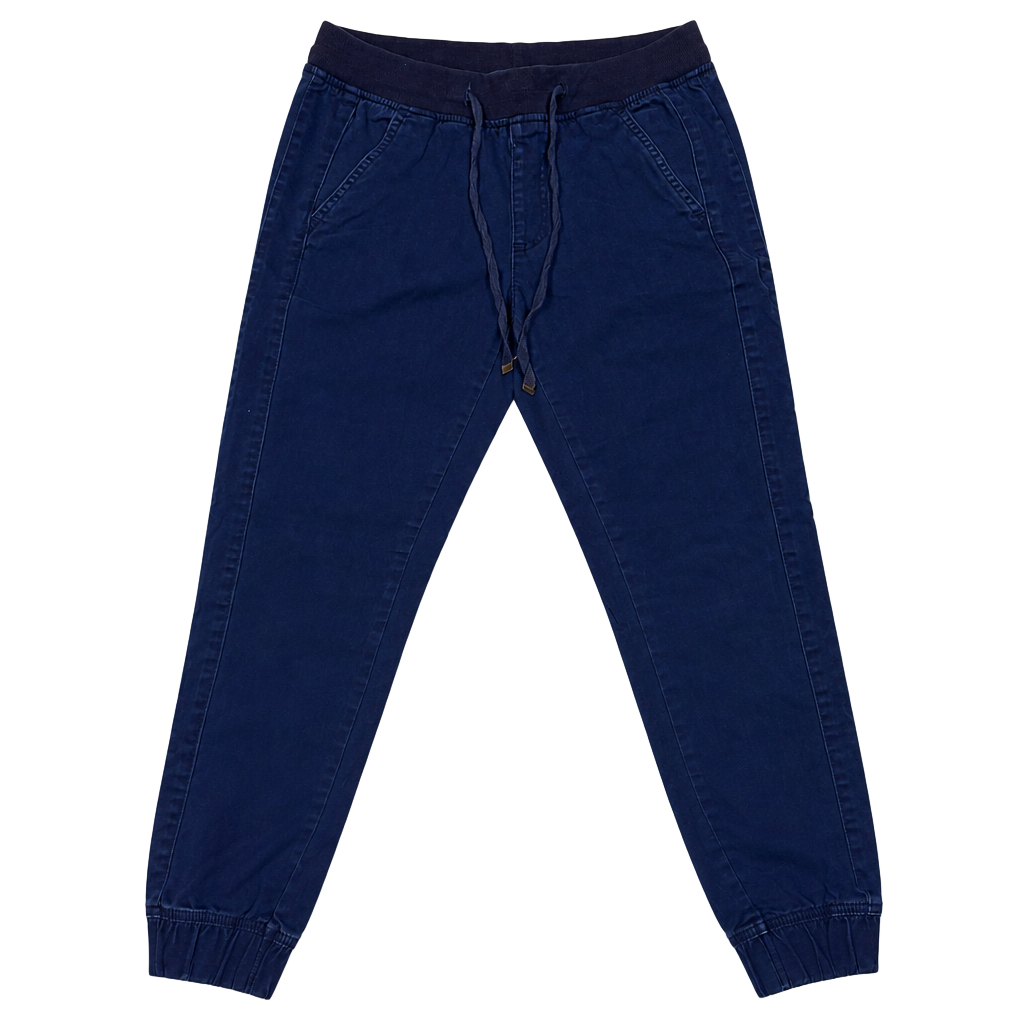 St. John's Bay Women's Blue Cotton Blend Drawstring Jogger Pants Size S 1