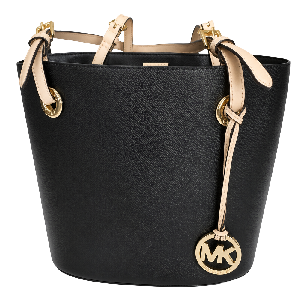 Michael Kors Bucket Bag Black Leather 1