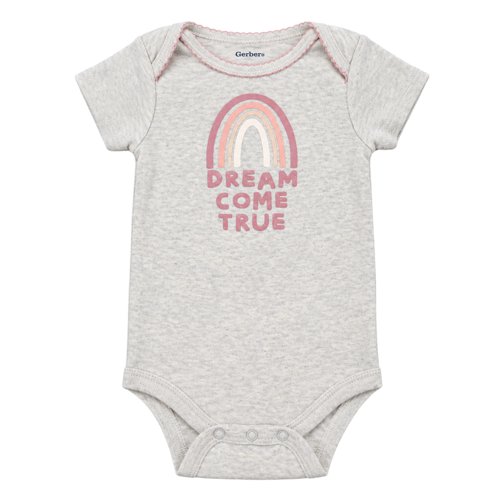 Hudson Baby Infant Girl Cotton Bodysuits, Dreamer Rainbow, 12-18 Months - .com, 1